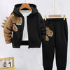 2Pcs Fleece-Lined Hoodie And Pants Set