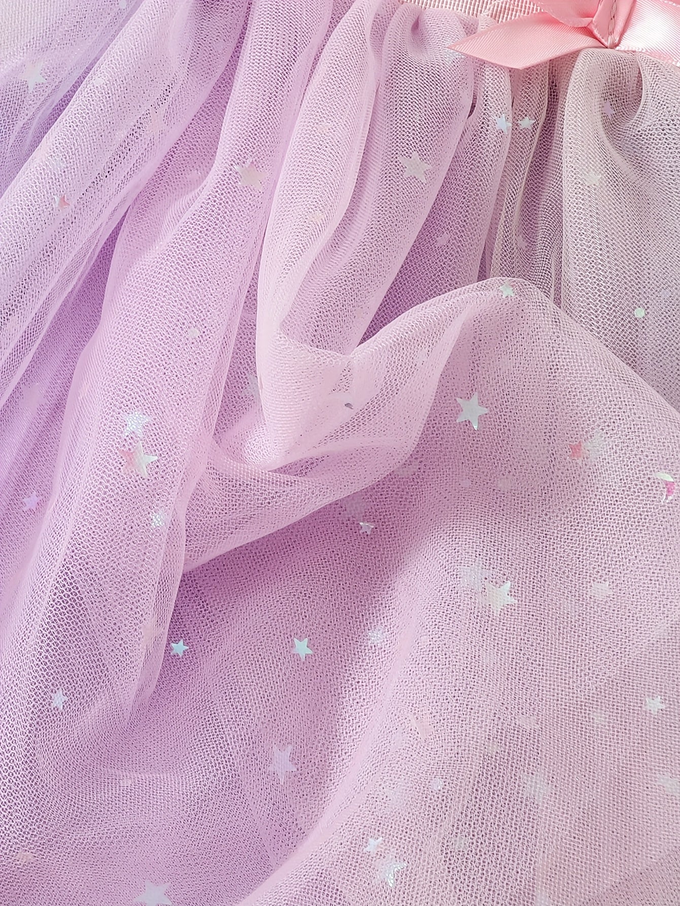 Girls' Gradient Sequin Tulle Skirt – Puffy Pleated Party Skirt