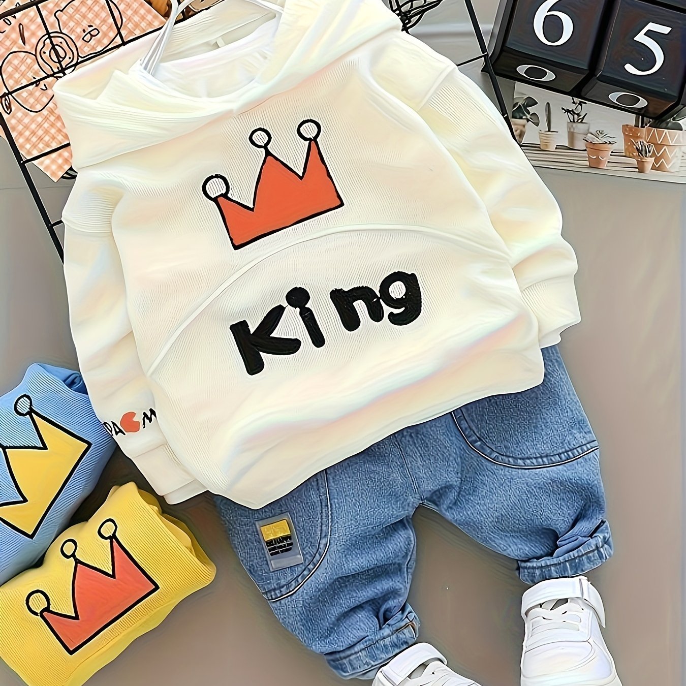 Long Sleeve Embroidered Hoodie & Pants Set