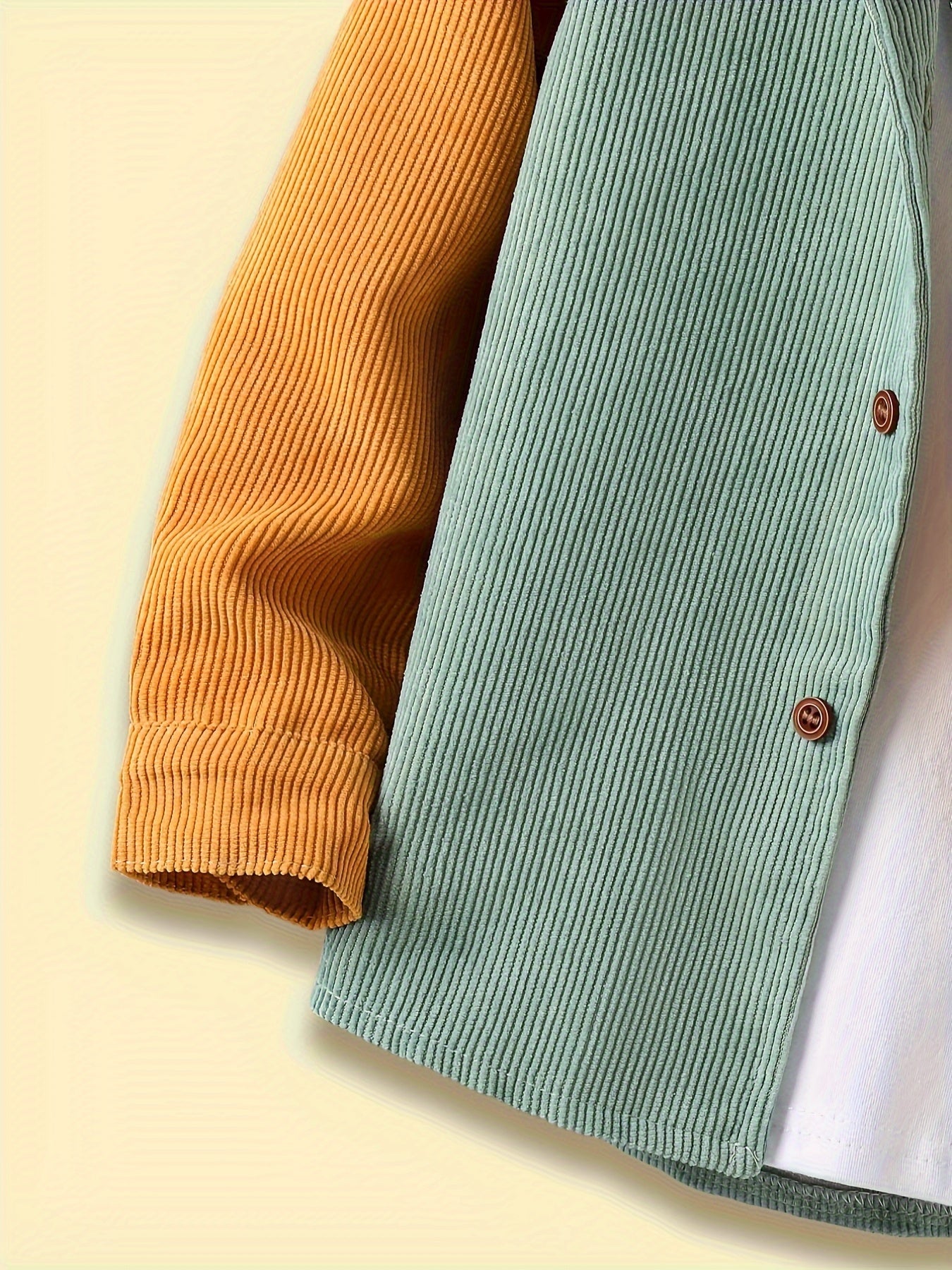 Loose Fitting Corduroy Hooded Jacket