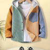 Loose Fitting Corduroy Hooded Jacket
