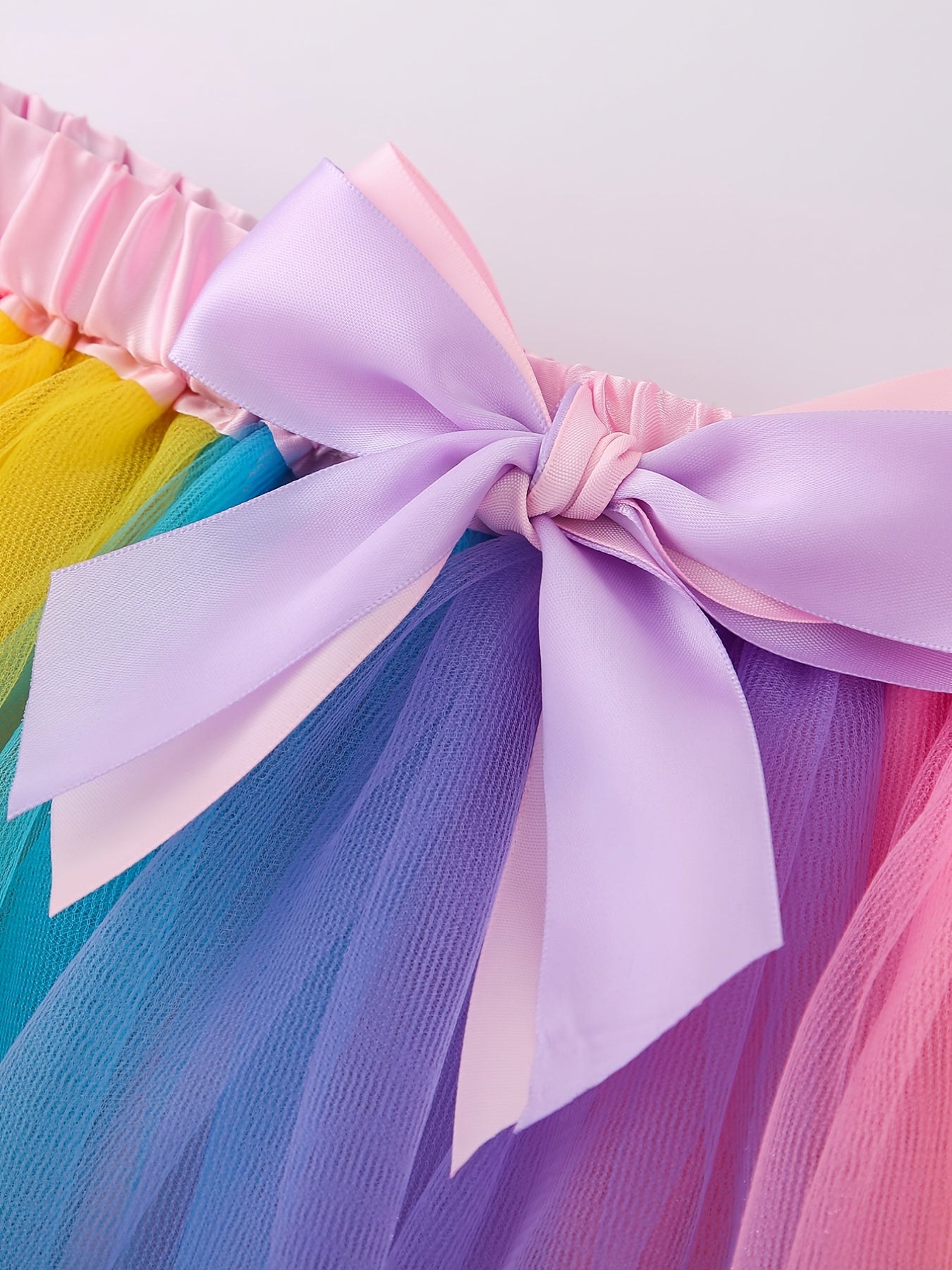Girls' Color Block Party Skirt – Festive Birthday Dress
