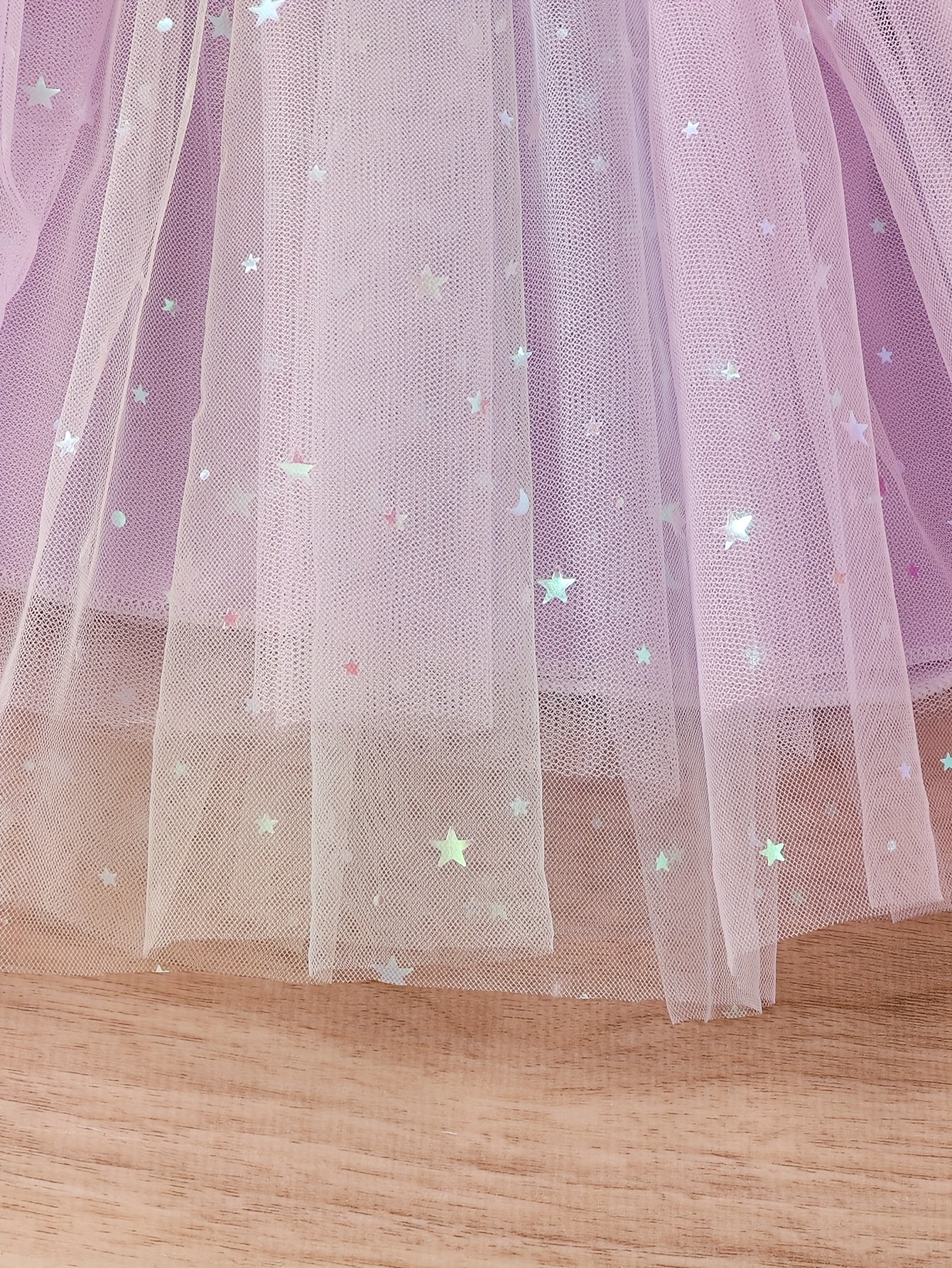 Girls' Gradient Sequin Tulle Skirt – Puffy Pleated Party Skirt