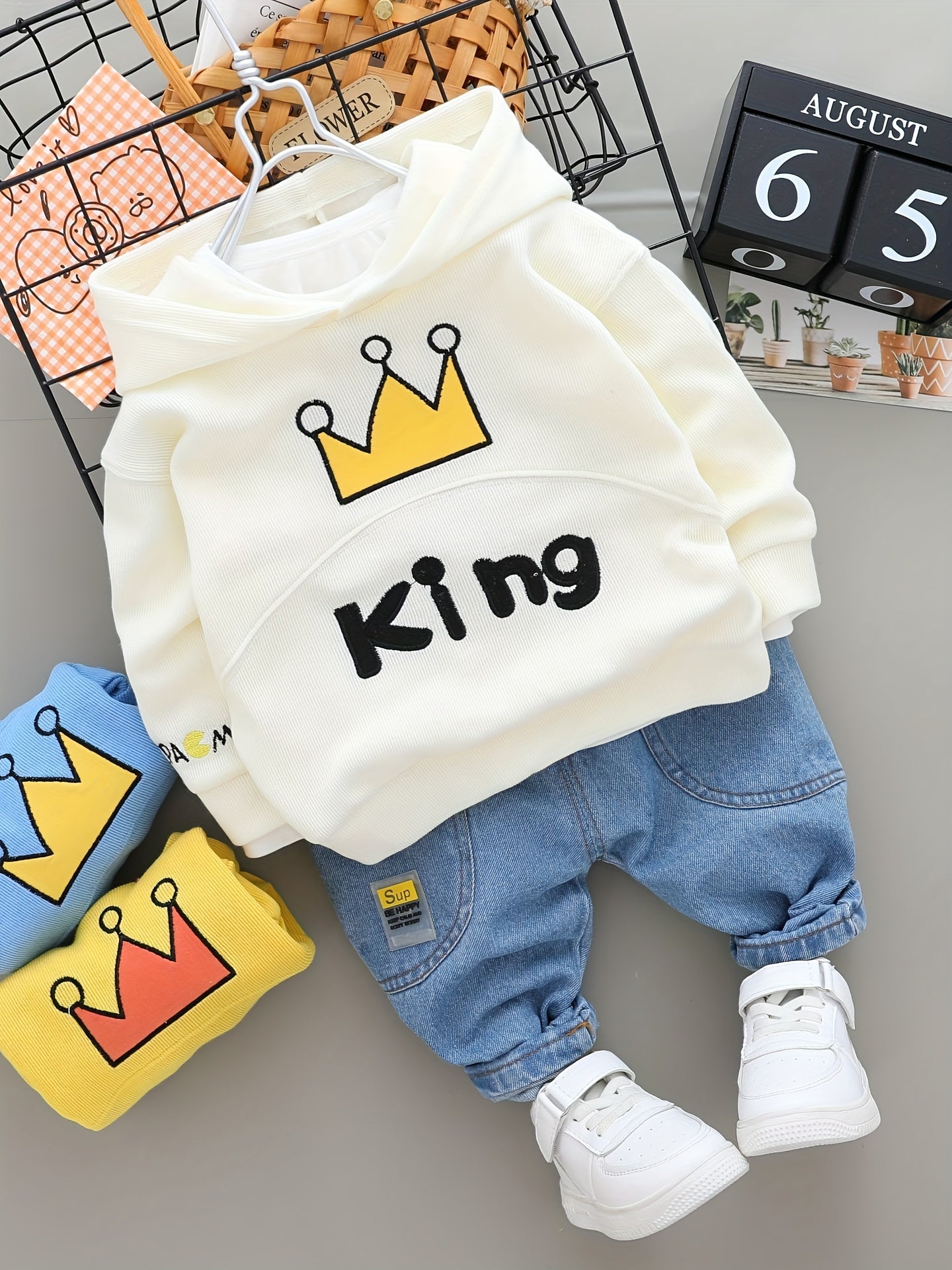 Long Sleeve Embroidered Hoodie & Pants Set