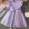 Sparkling Sequin Gradient Tulle Dress