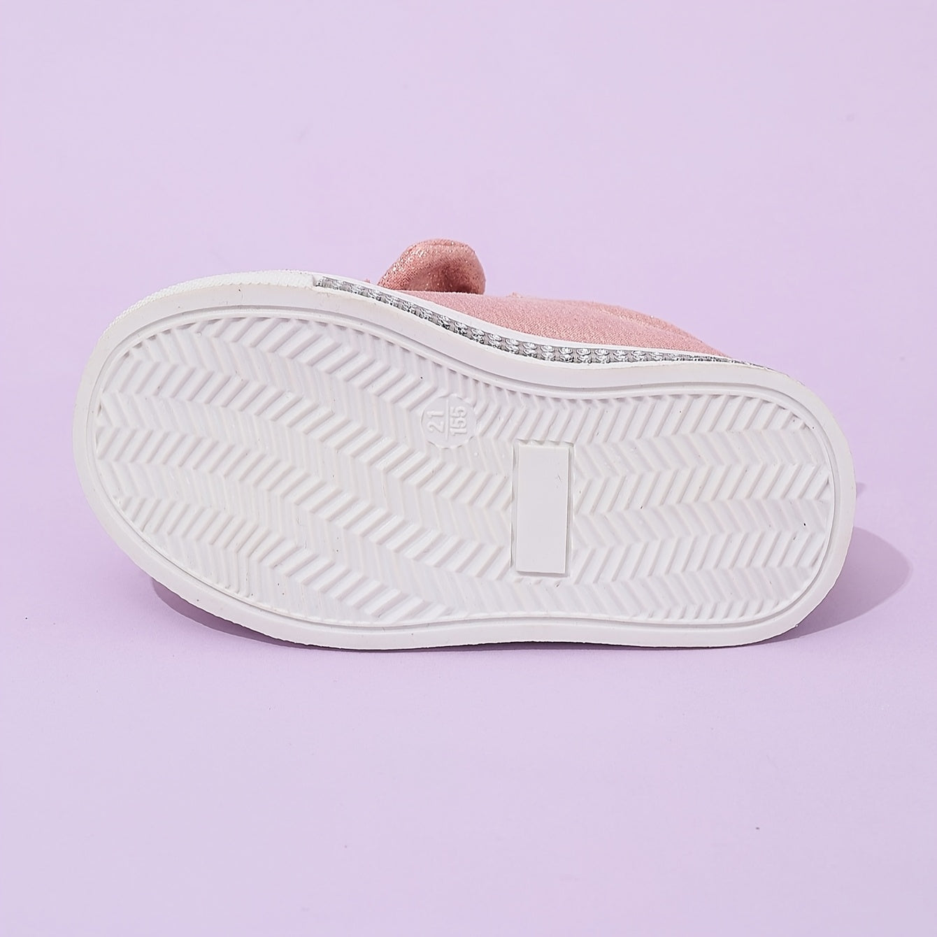 Sequin Sneaker Shoes with Bow and Fabric Lining