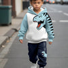 2PCs Dinosaur Printed Hoodie and Pants Set