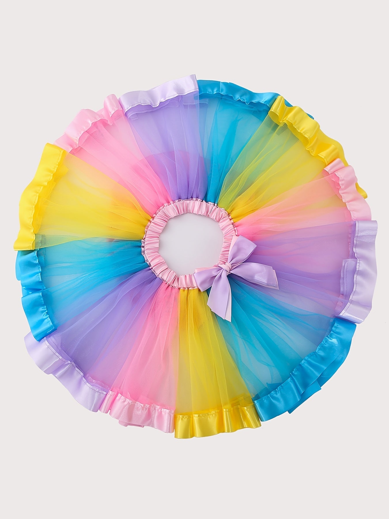 Girls' Color Block Party Skirt – Festive Birthday Dress