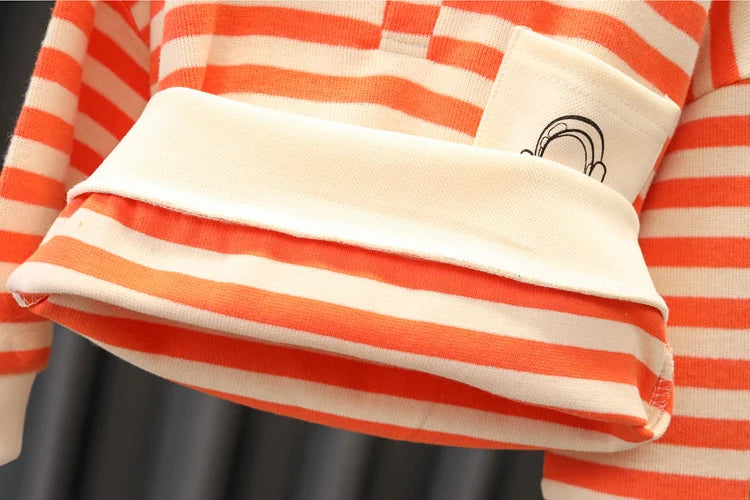 2Pcs Striped T-Shirt with Pants Sets