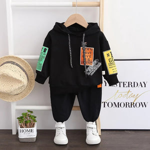 2PCs Hooded Sweatshirt w/Casual Pants Sets