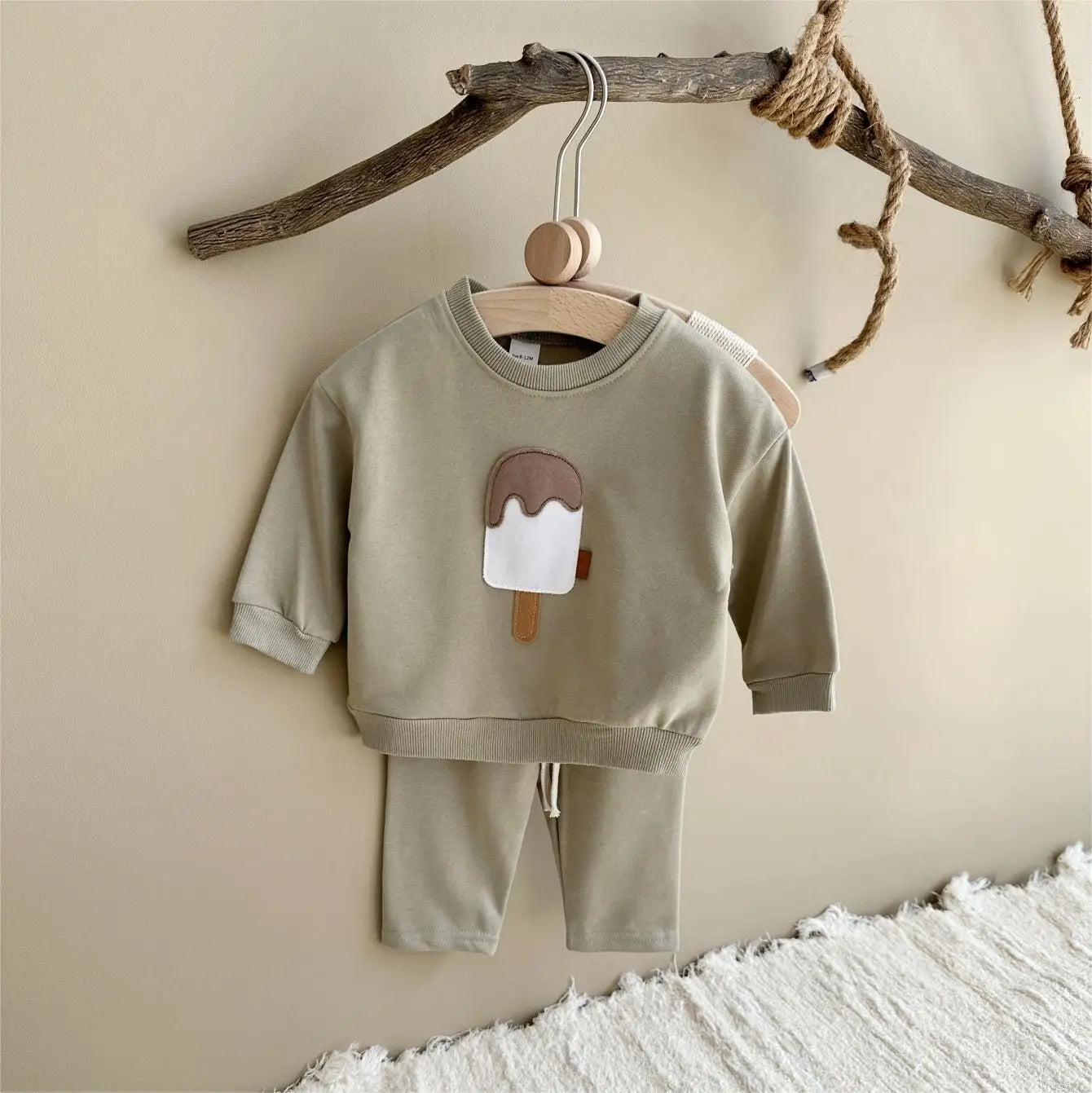 2PCs Ice Cream Cotton Set Pant & Sweater