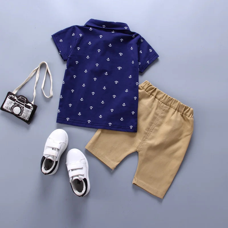 Kids Anchor Printed 2Pcs Set