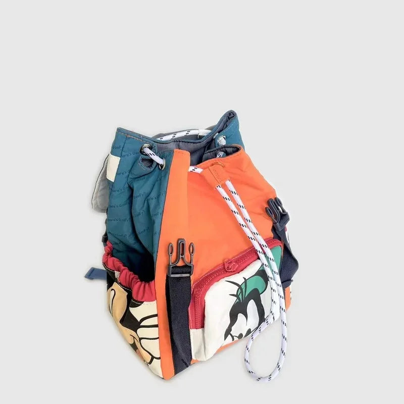 Disney's Cartoon Print Drawstring Backpack – Soft & Lightweight