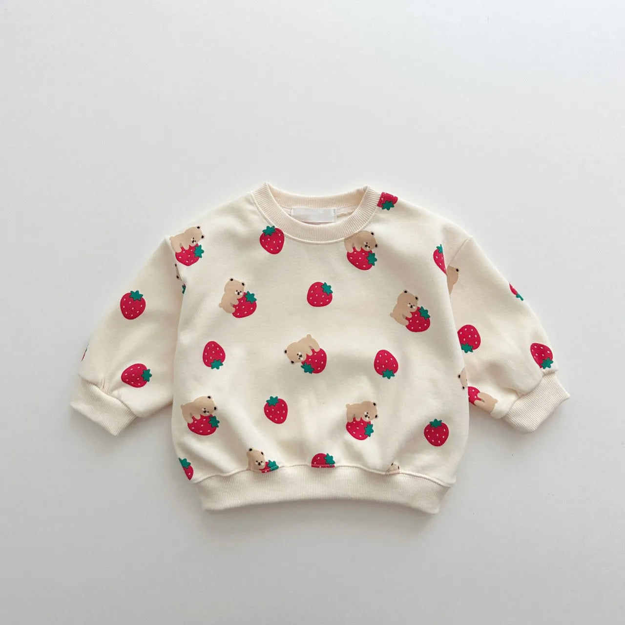 Strawberry Delight Cotton 2PCs Set: Top & Sweatpants