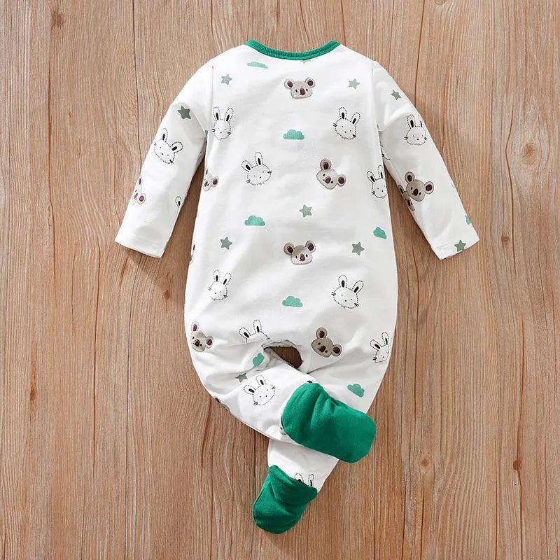 Cartoon Rabbit and Koala Bodysuit
