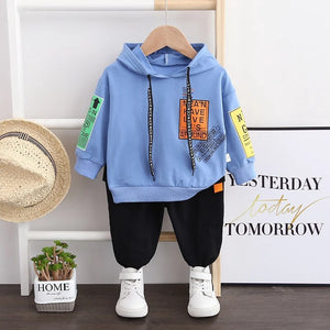 2PCs Hooded Sweatshirt w/Casual Pants Sets