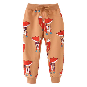 Printed Loose Fit Trousers Pants