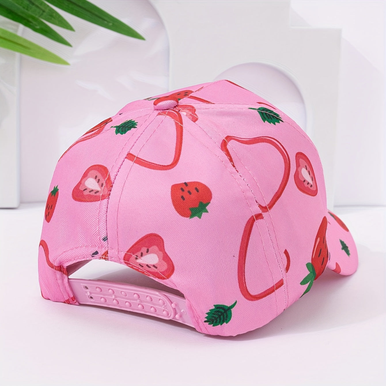Strawberry Print Adjustable Baseball Cap (3-8Years)