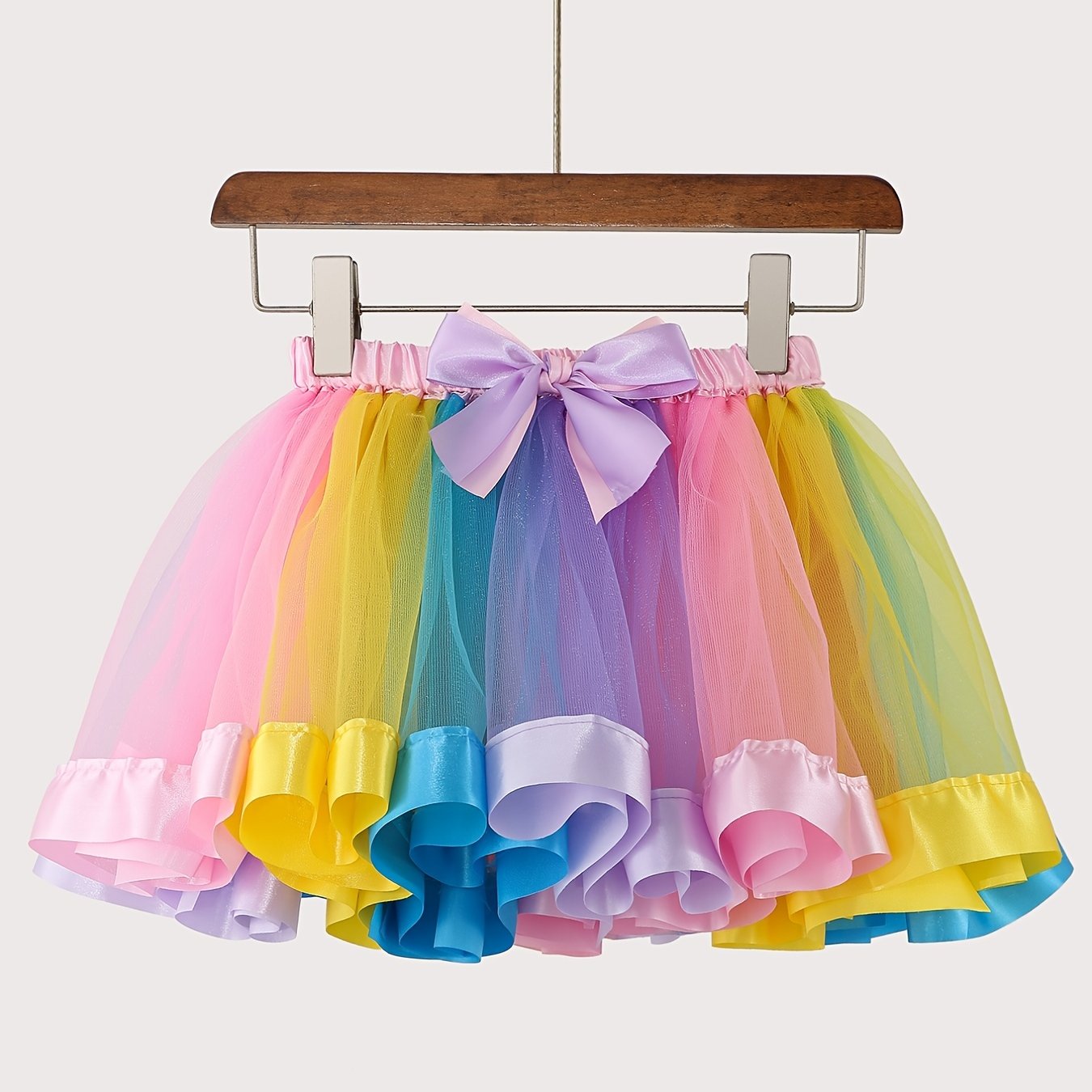 Girls' Color Block Party Skirt – Festive Birthday Dress