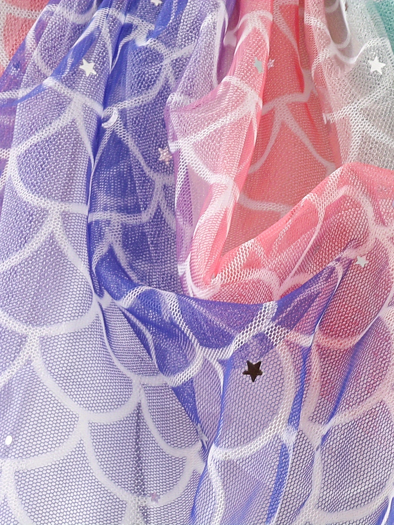 Girls' Sparkly Gradient Mermaid Tutu Skirt