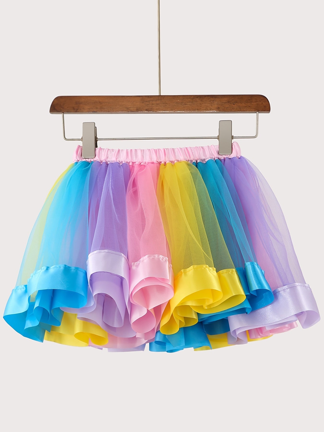 Girls' Color Block Party Skirt – Festive Birthday Dress