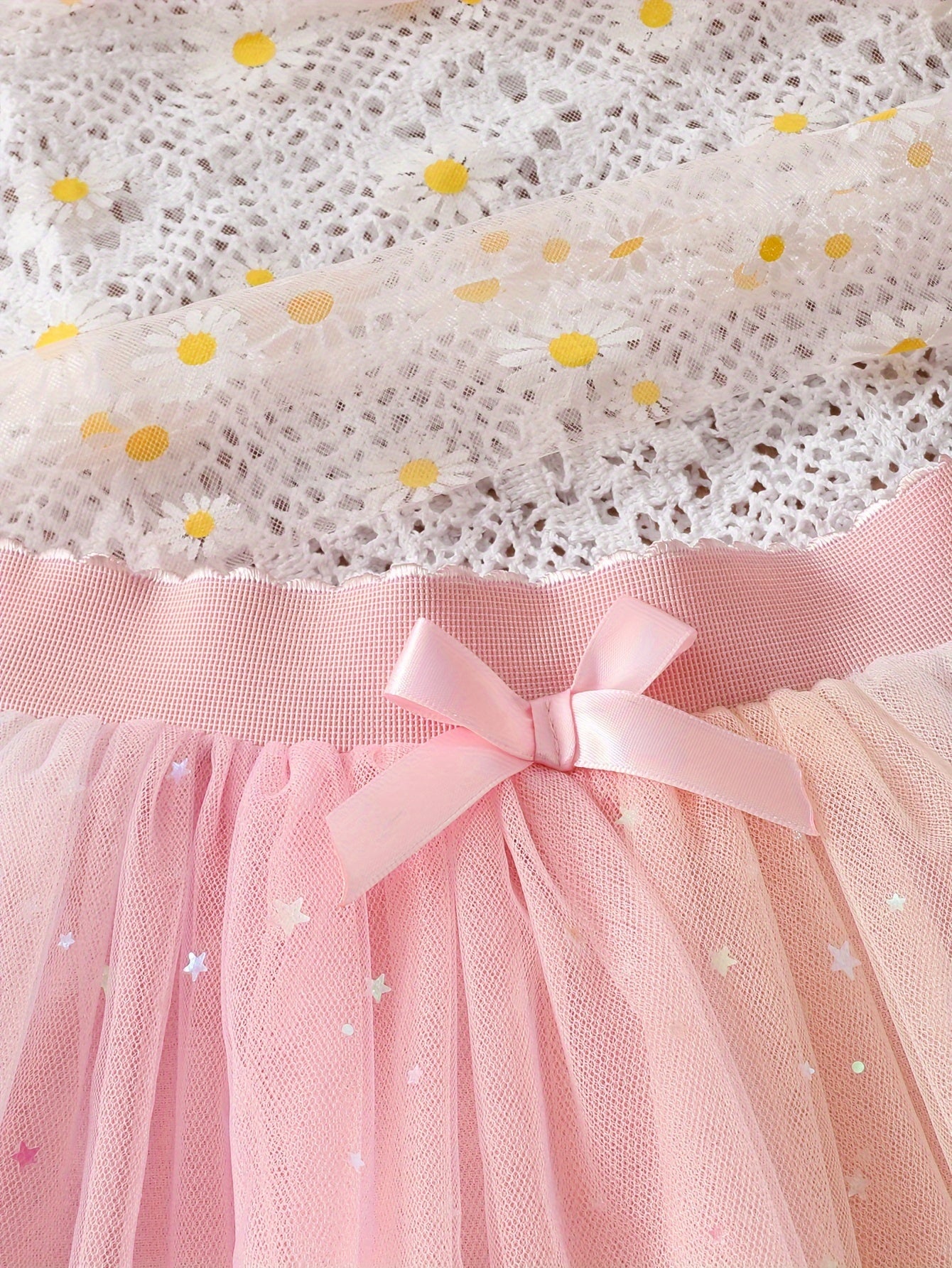 Girls' Gradient Sequin Tulle Skirt – Puffy Pleated Party Skirt
