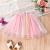 Girls' Gradient Sequin Tulle Skirt – Puffy Pleated Party Skirt